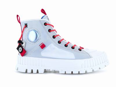 Zapatos Altas Palladium PALLASHOCK MID TICKET TO EARTH Hombre Blancas | Uruguay-57328